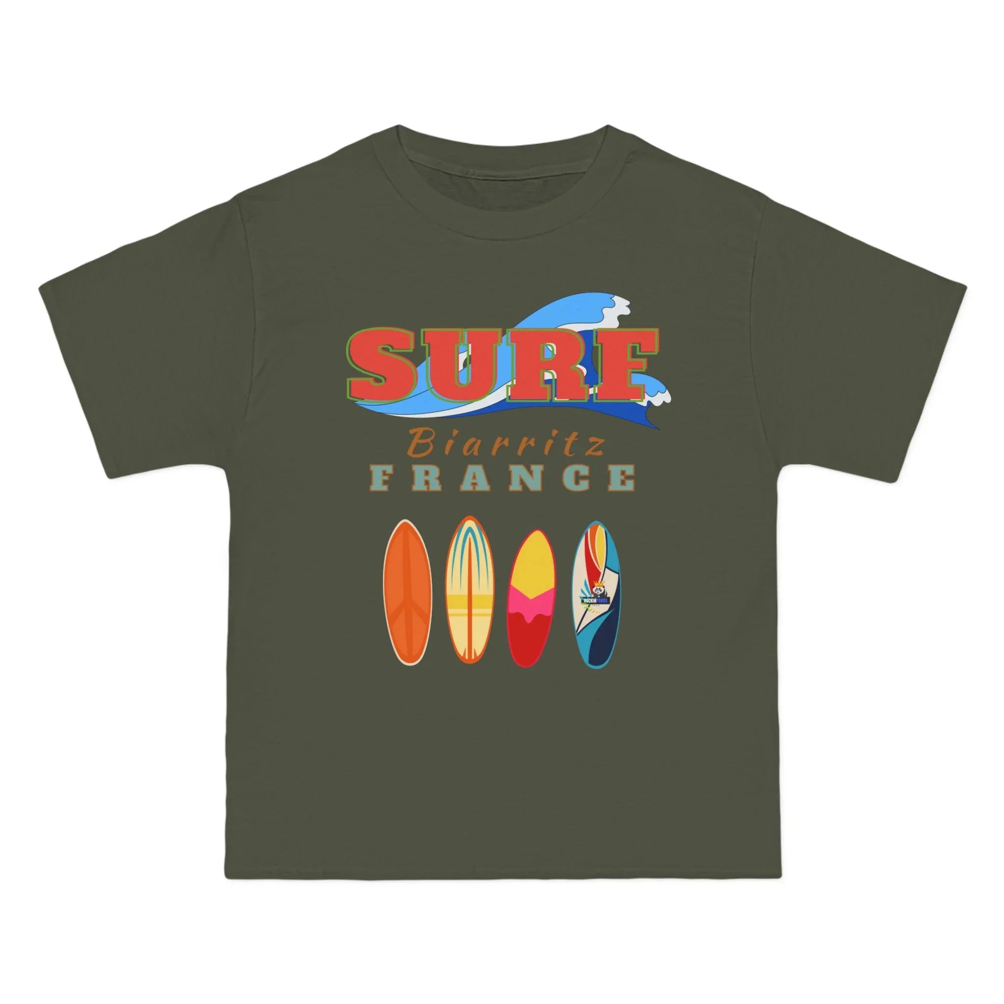 Army green t-shirt with &