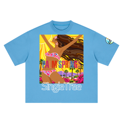 Here Comes the Sun Palm Springs Boxy Oversized Unisex T-Shirt