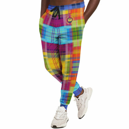 Creole Queen Bright Madras Plaid Eco-Poly Unisex Joggers