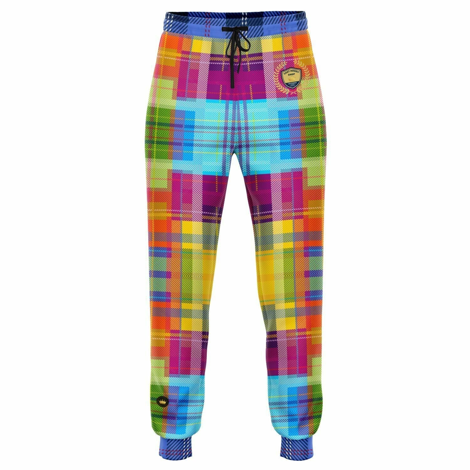 Creole Queen Bright Madras Plaid Eco-Poly Unisex Joggers
