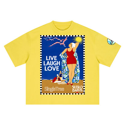 Live Laugh Love Sutro Baths SF Boxy Oversized Unisex T-Shirt