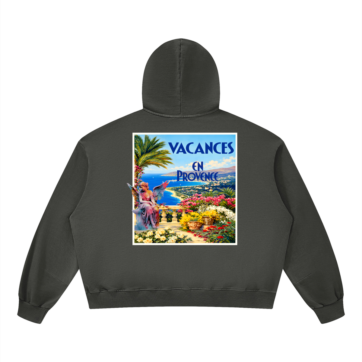 Vacances en Provence Unisex Boxy Vintage Washed Hoodie
