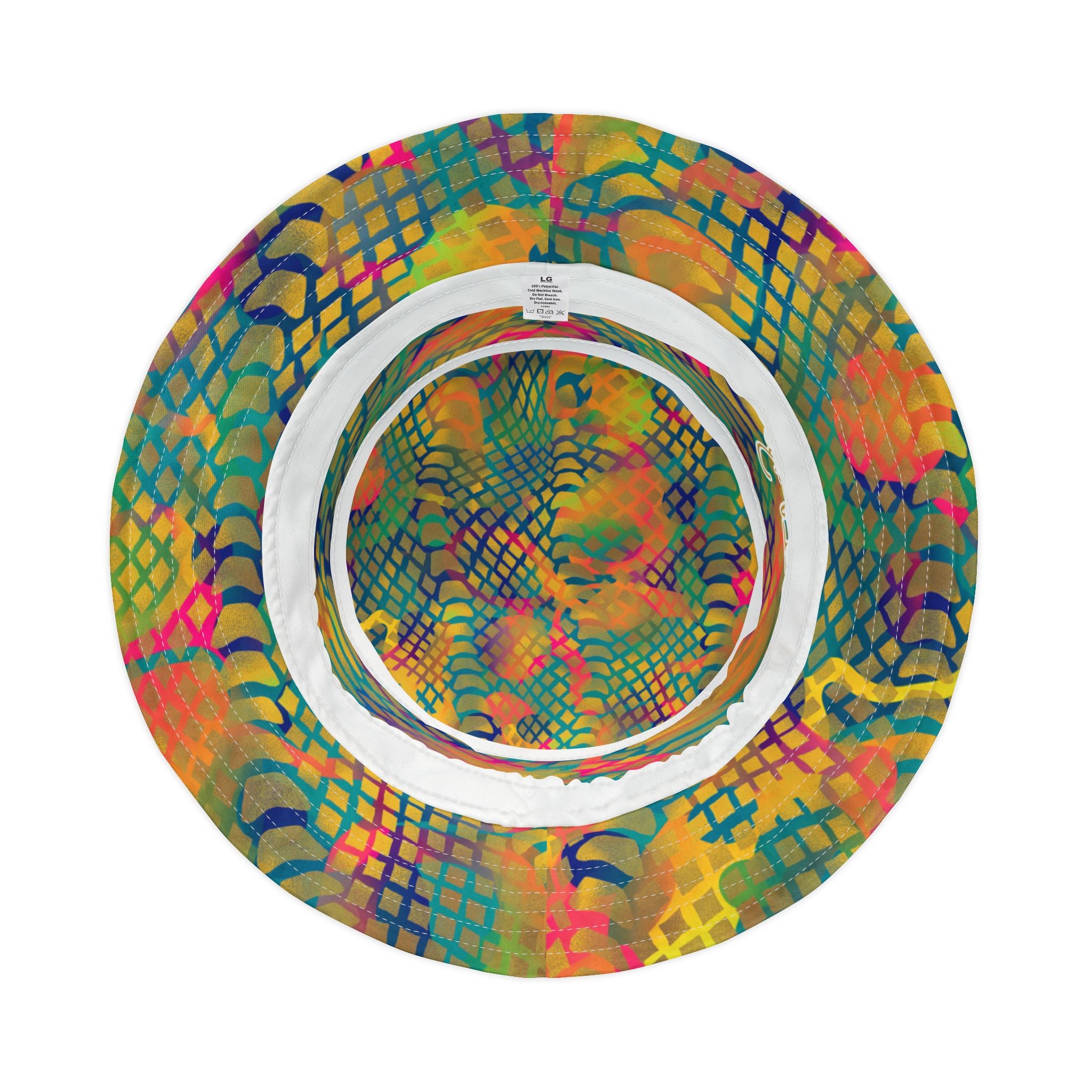 Snakeskin in Rainbow Tie-dye Vibrant Bucket Hat