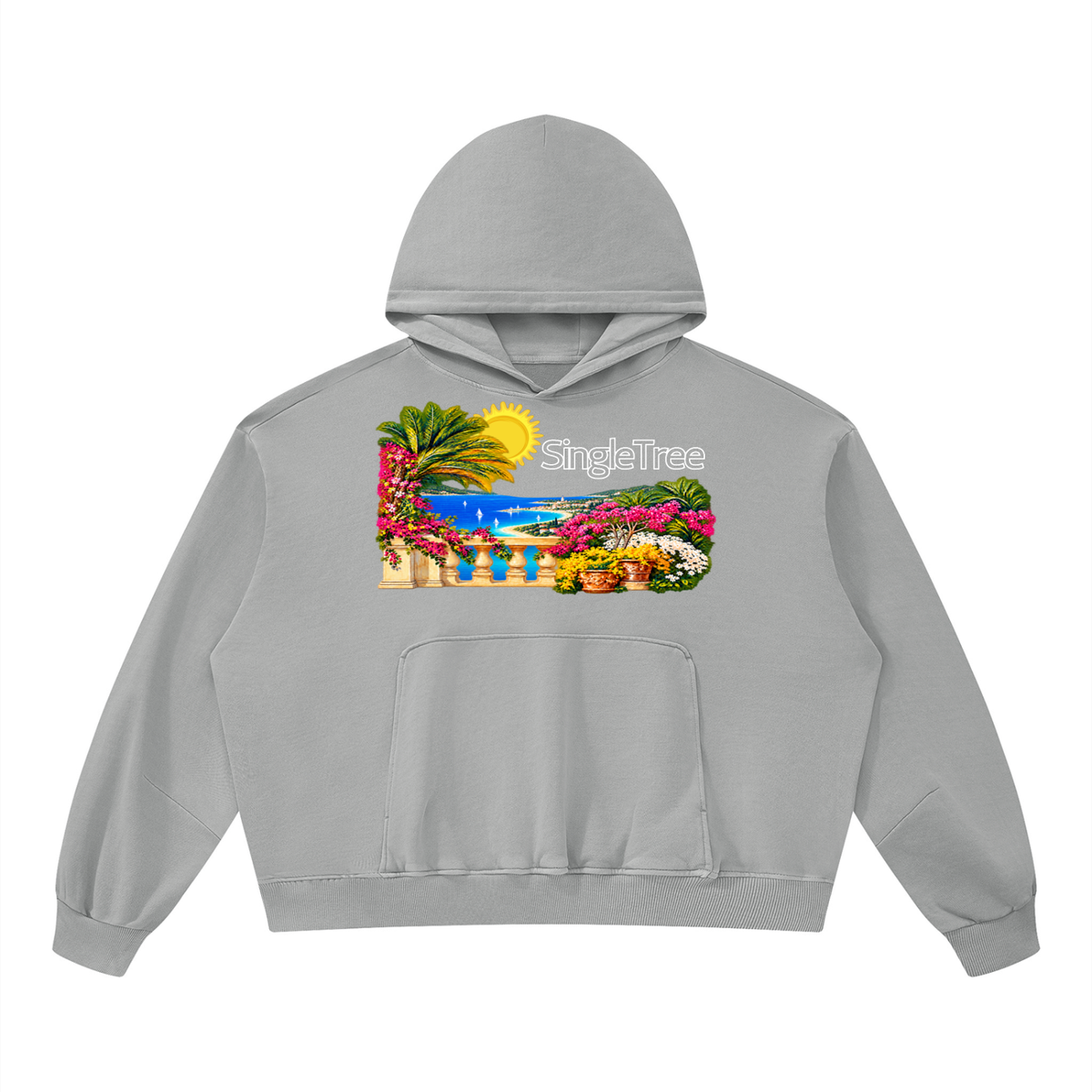 Vacances en Provence Unisex Boxy Vintage Washed Hoodie