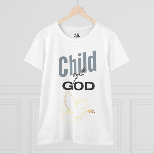 Child of God - Christ Dove Women's Graphic Tee - Fun Casual Cotton T-Shirt