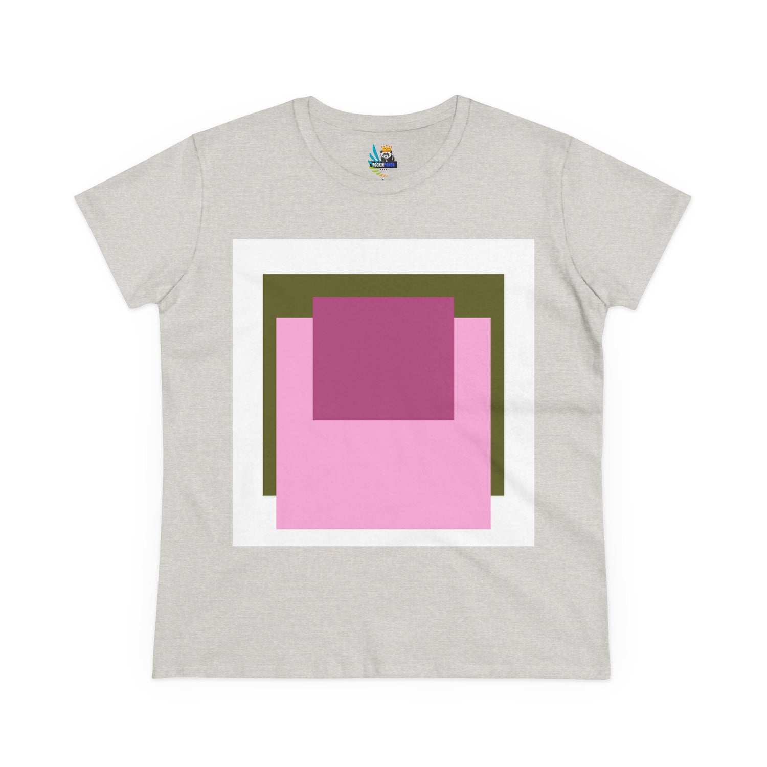T-Shirt - Pink Rose Granny Quadruple Square Women&