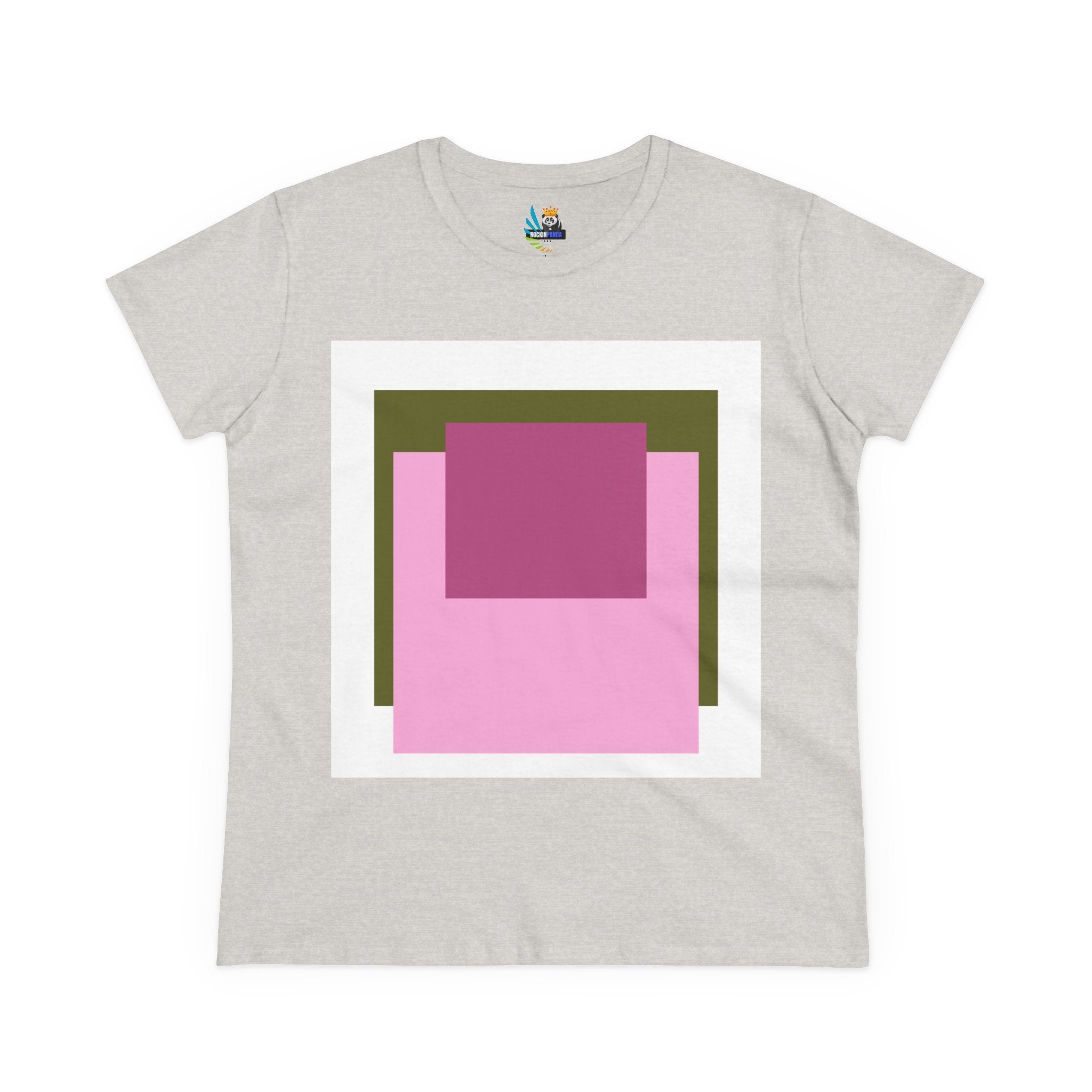 T-Shirt - Pink Rose Granny Quadruple Square Women&