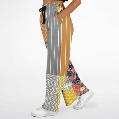 Tallulah Bankhead Striped Sin City Eco-Poly Wide Leg Pants