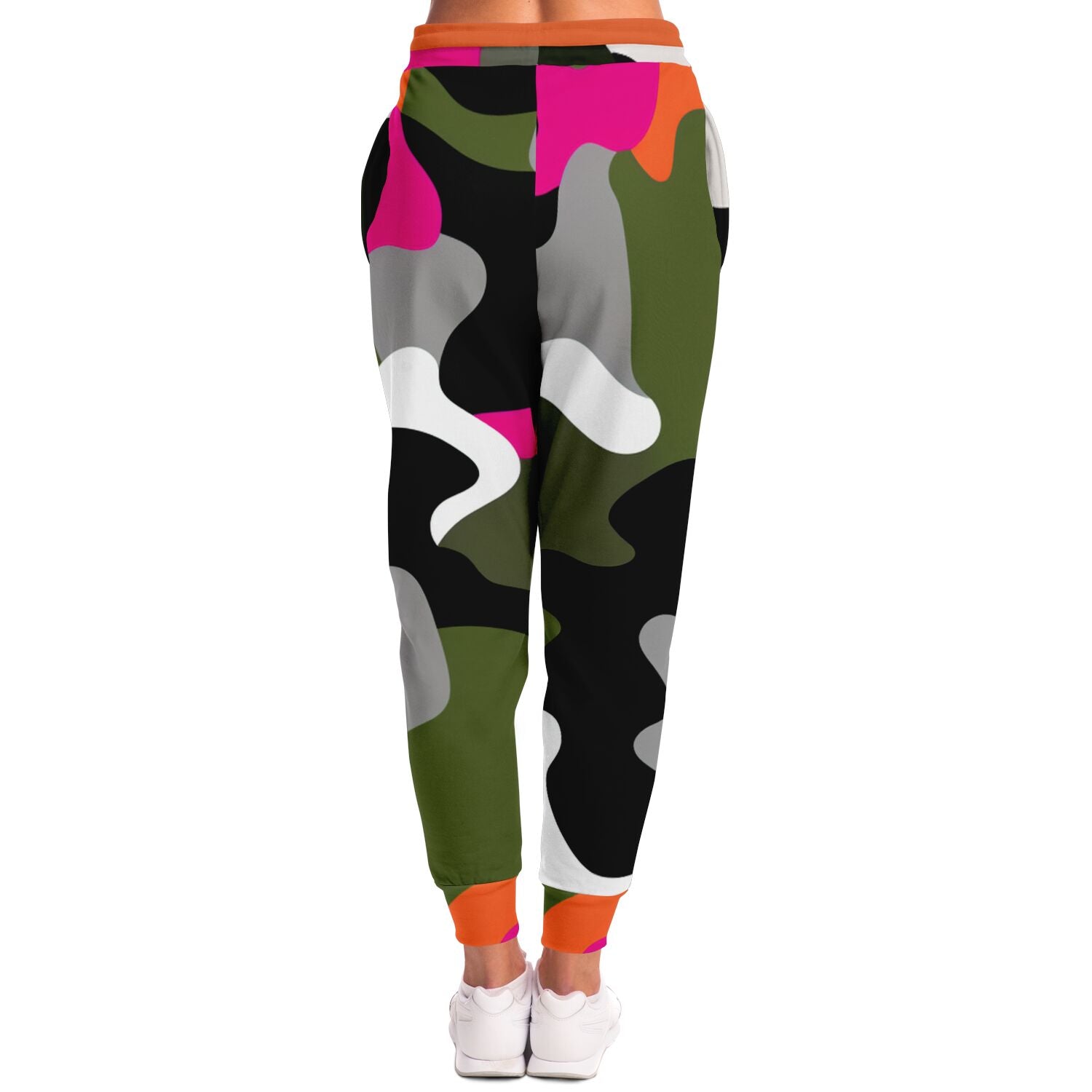 Hot Pink Black Dusk Camouflage Eco-Poly Unisex Joggers