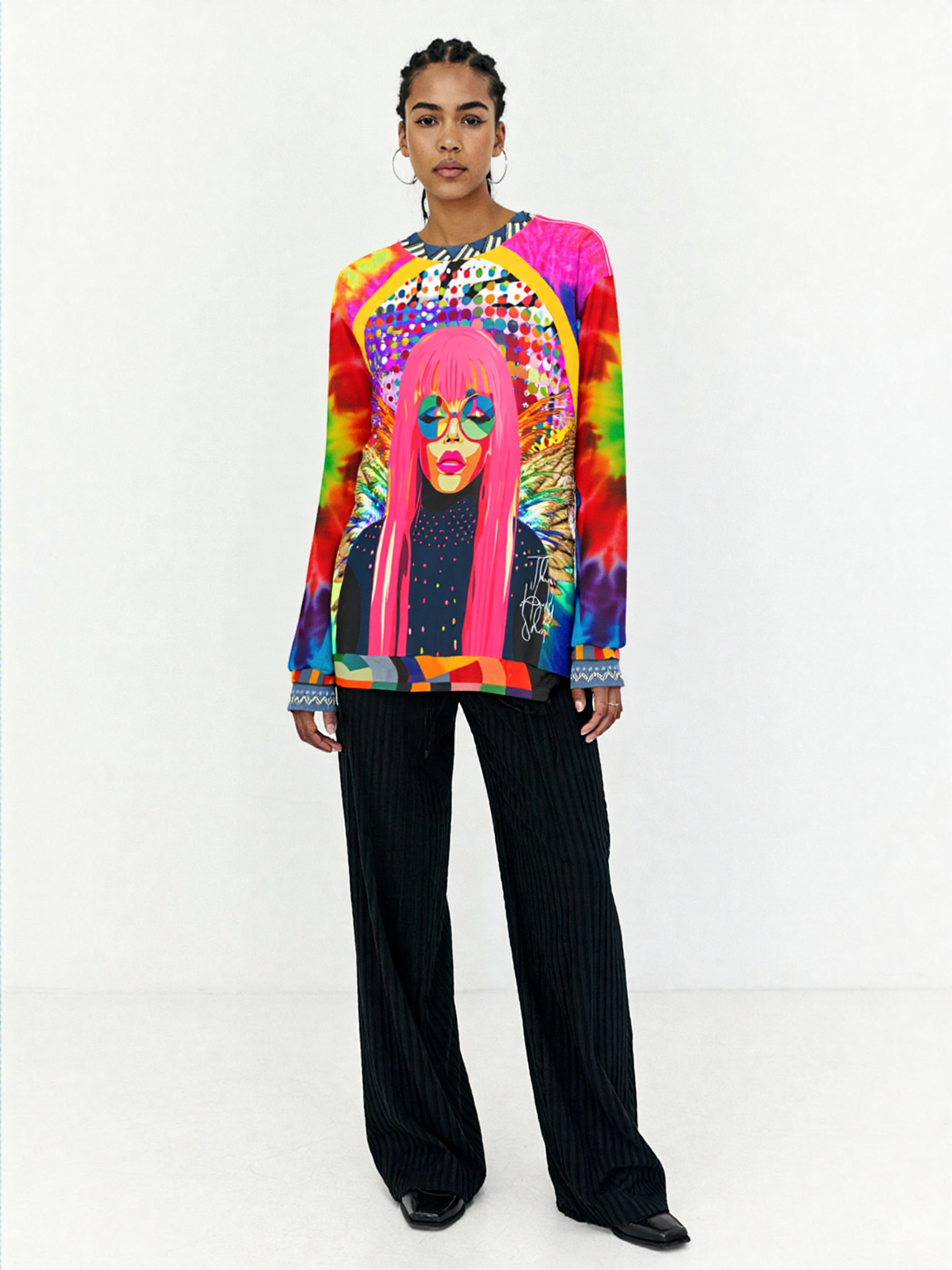 70s Disco Diva Angel Unisex Sweatshirt (Gold Label)