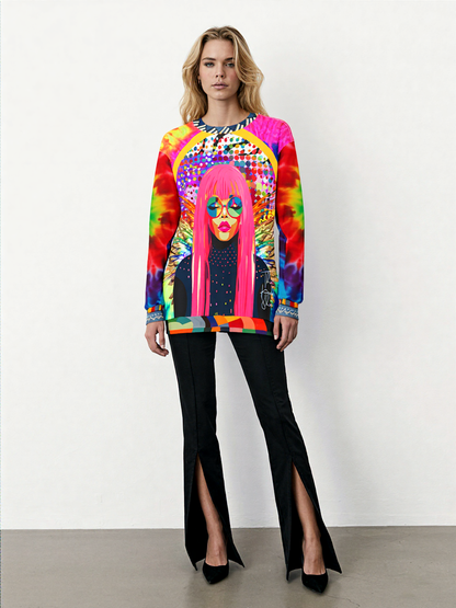 70s Disco Diva Angel Unisex Sweatshirt (Gold Label)