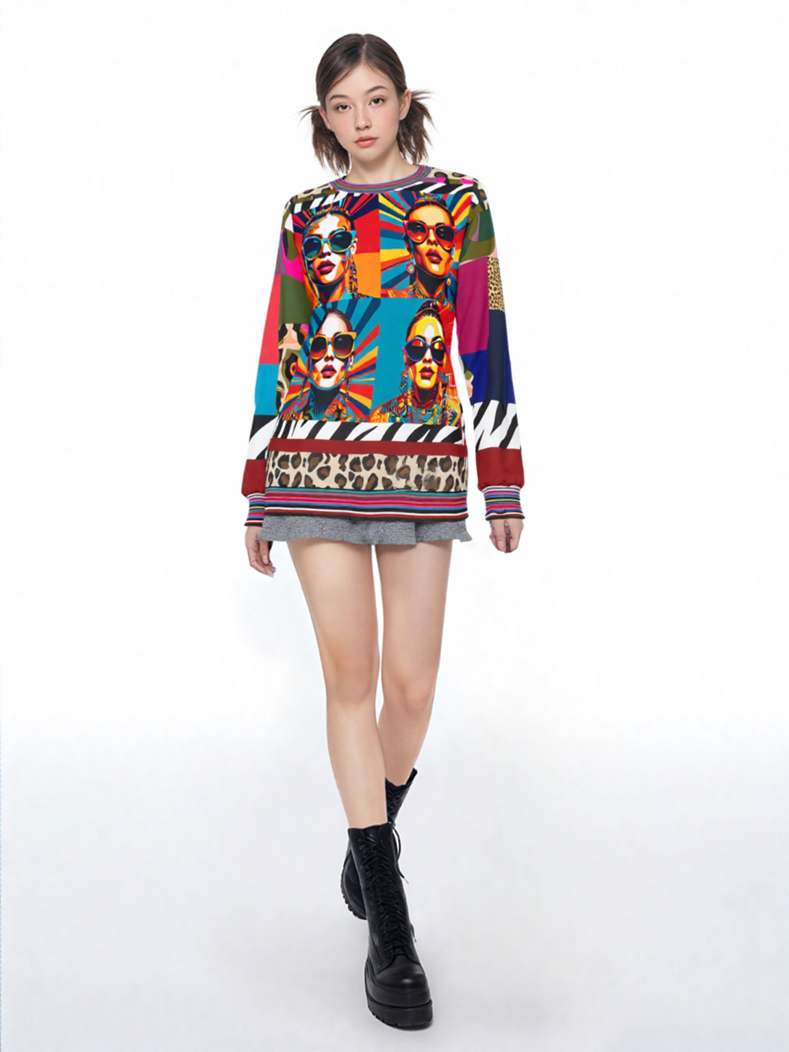 70s Rainbow Starburst Pop Star Colorblock Unisex Sweatshirt (Gold Label)