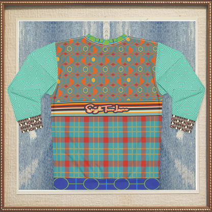 70s Retro Mixed Up Plaid Unisex Sweatshirt (Gold Label)