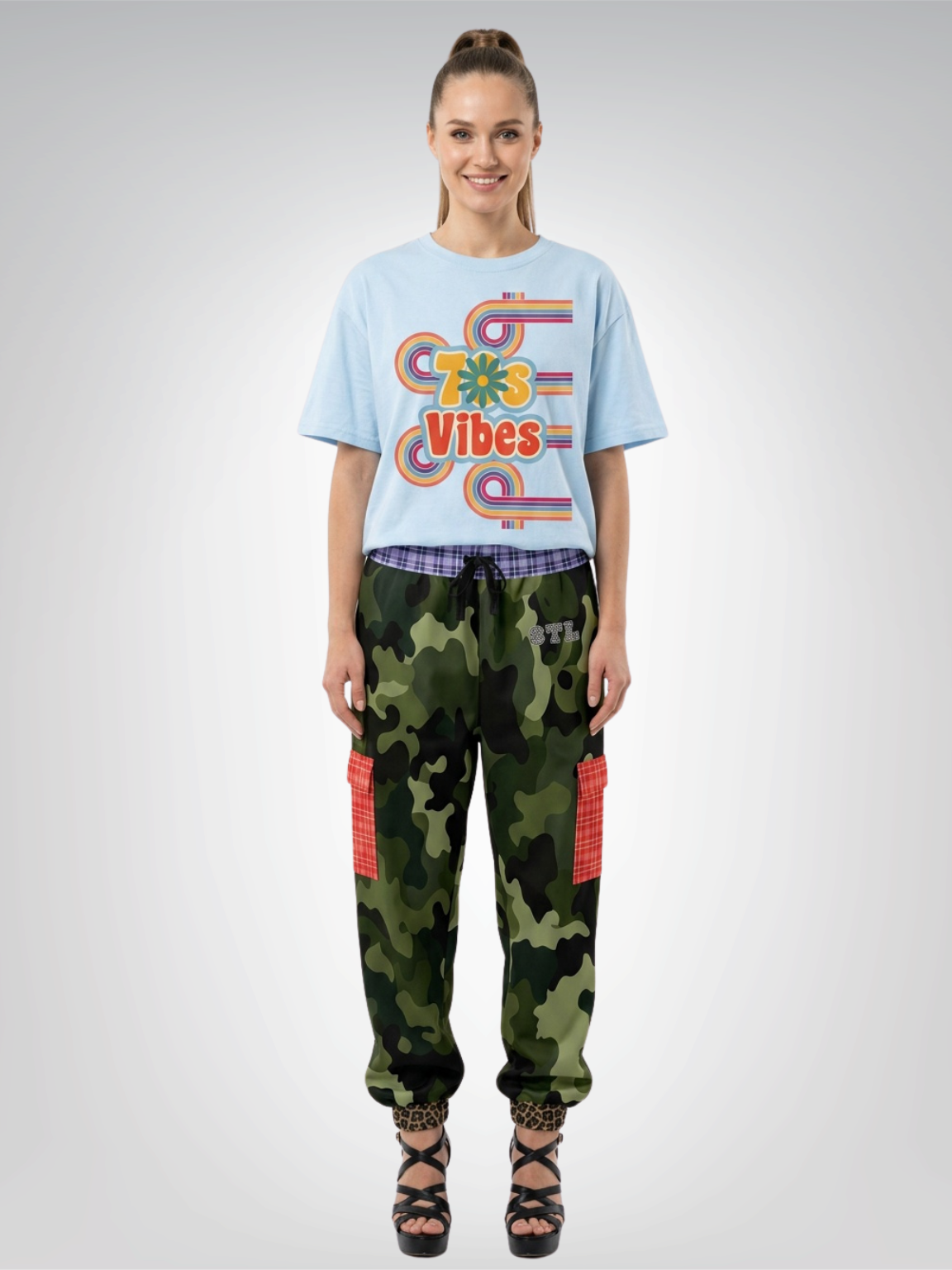 Gold Fish in Garden Splendor Eco-Poly Cargo Joggers