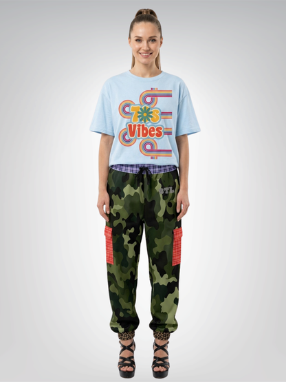 Gold Fish in Garden Splendor Eco-Poly Cargo Joggers