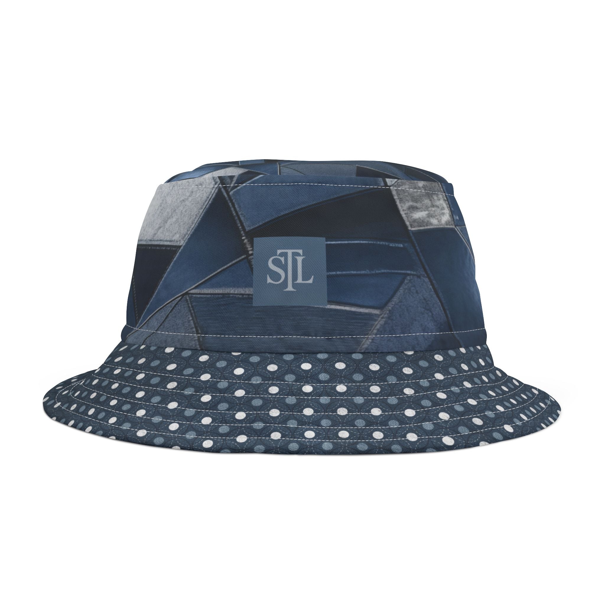 Dotted Indigo Kaleidoscope Vibrant Bucket Hat