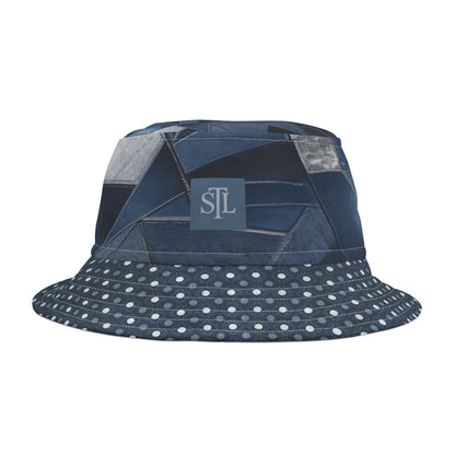 Dotted Indigo Kaleidoscope Vibrant Bucket Hat