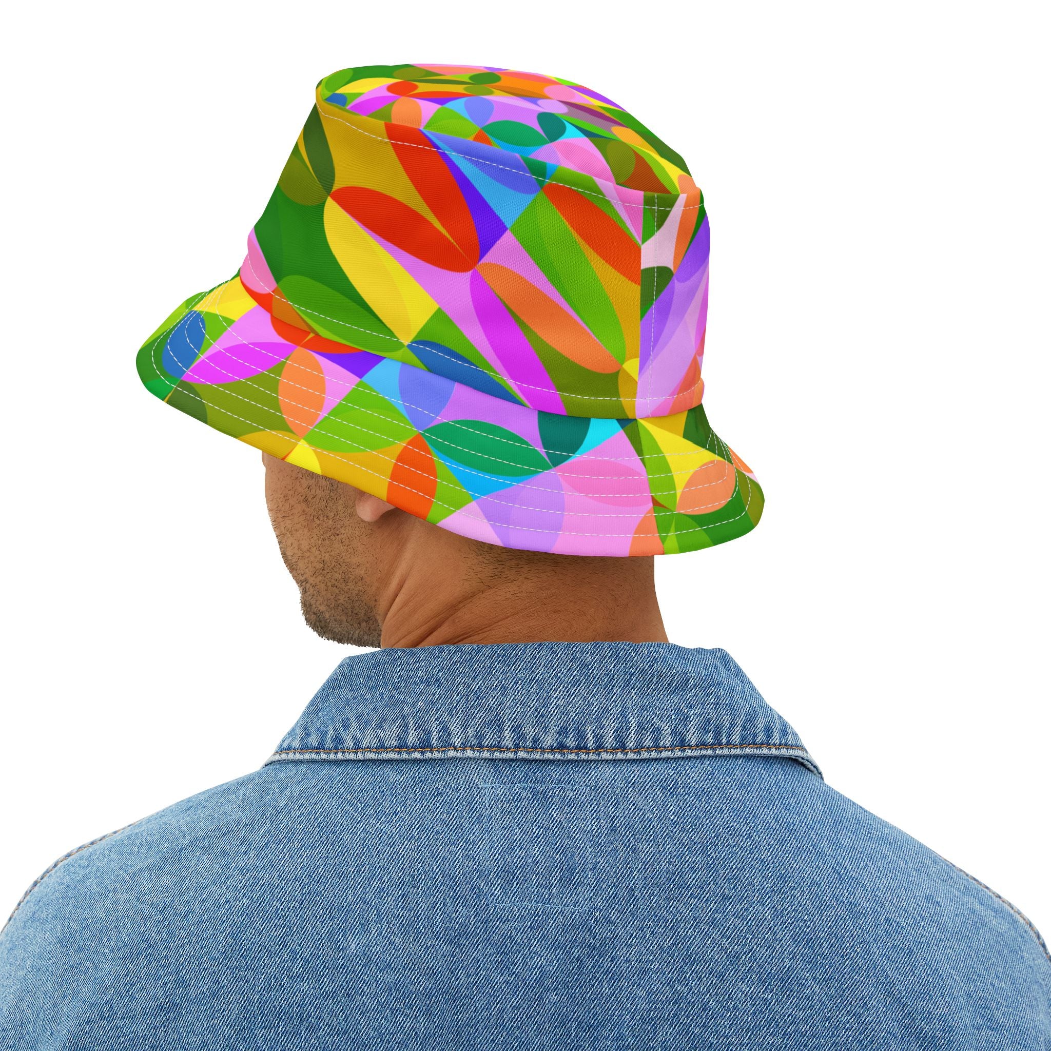 Trefoil in Rainbow Geo Vibrant Bucket Hat