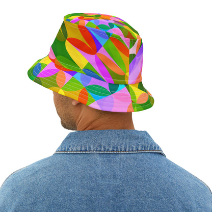 Trefoil in Rainbow Geo Vibrant Bucket Hat