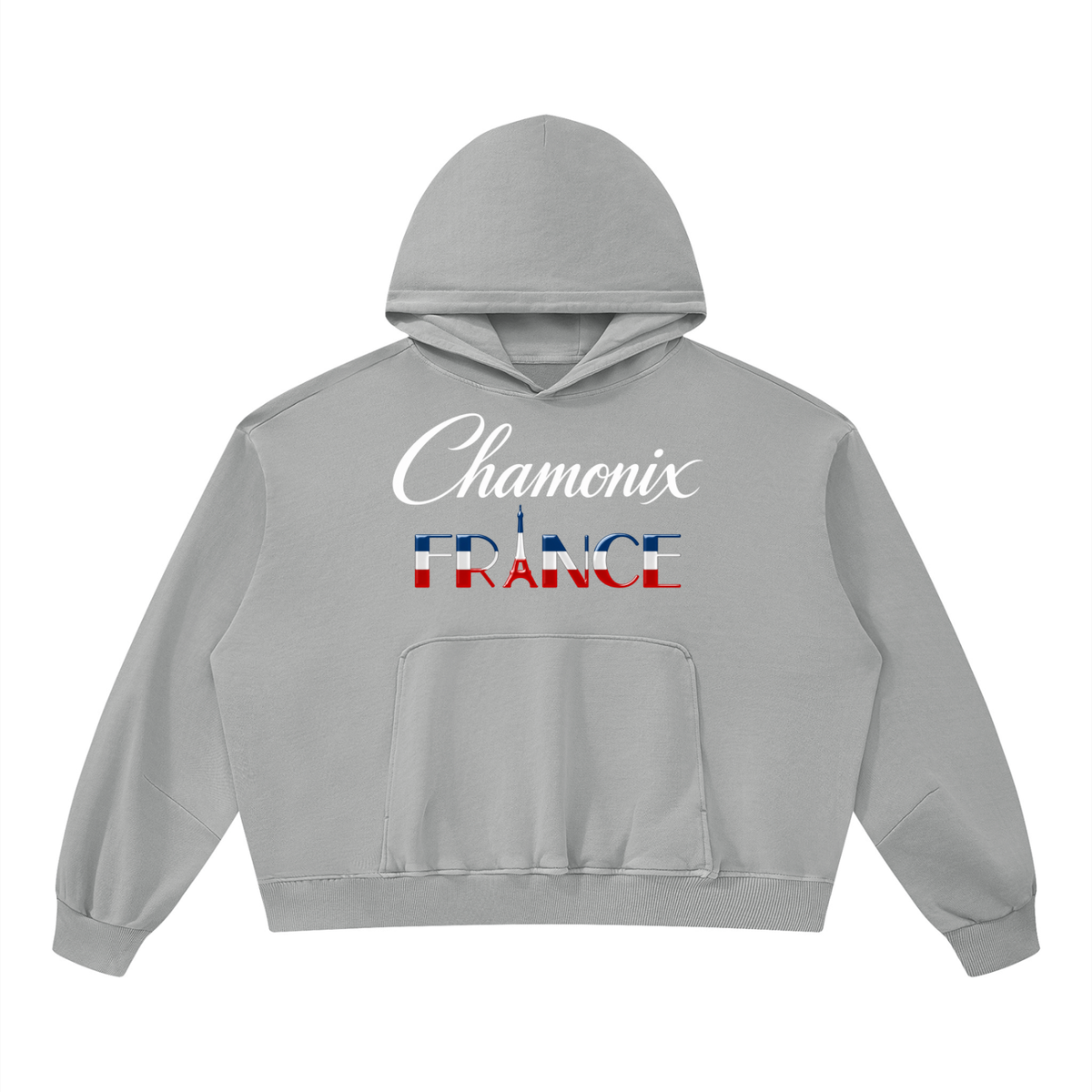La Piste Faire du Ski Chamonix Unisex Boxy Vintage Washed Hoodie