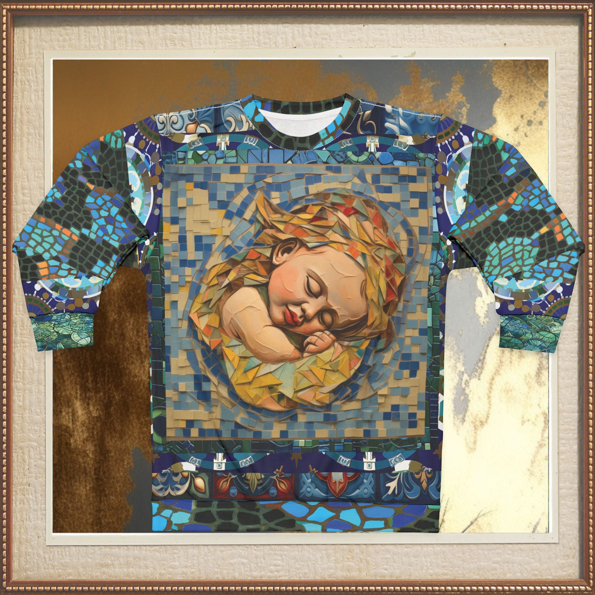 Babe in Arms Abstract Mosaic Unisex Sweatshirt (Gold Label)