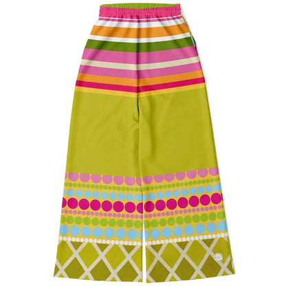 Hello Janis! Groove Stripe Eco-Poly Wide Leg Pants