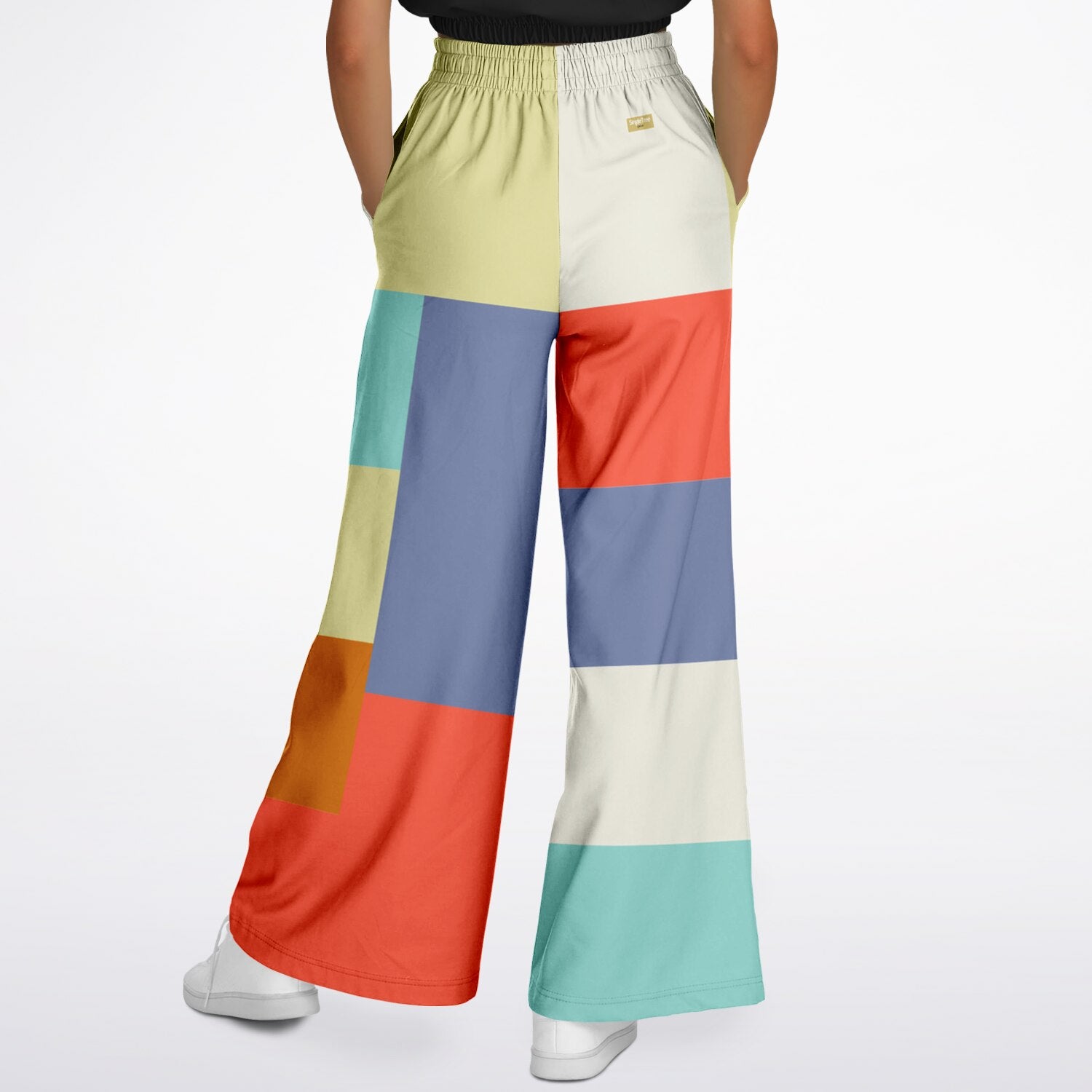 76 United Colorblock Eco-Poly Wide Leg Pants