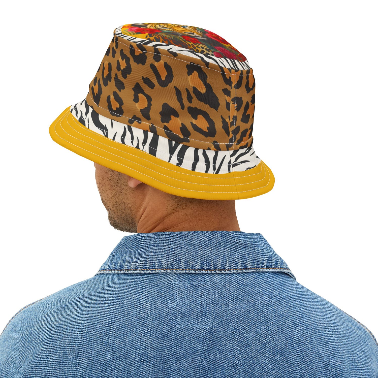 Leopard in Bloom Floral Vibrant Bucket Hat