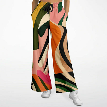 Miami Shores Tropical Zebra Eco-Poly Wide Leg Pants