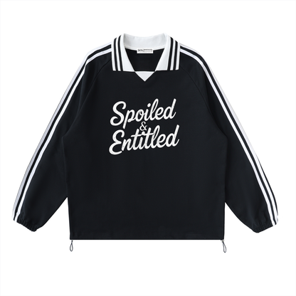 Spoiled &amp;  Entitled™ + STL Contrast Striped Collar Sweatshirt