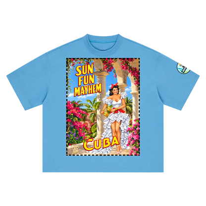 Sun Fun Mayhem in Cuba Oversized Unisex T-Shirt