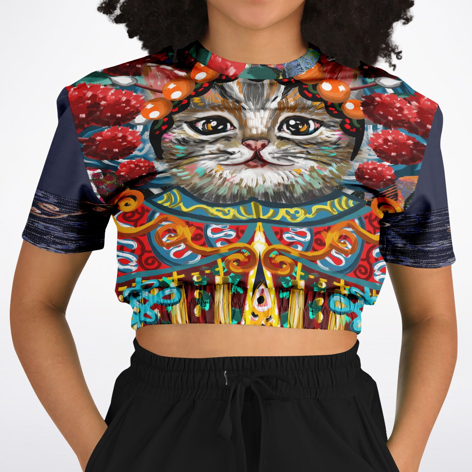 Empress Kanako Eco-Poly Short Sleeve Cropped Pullover