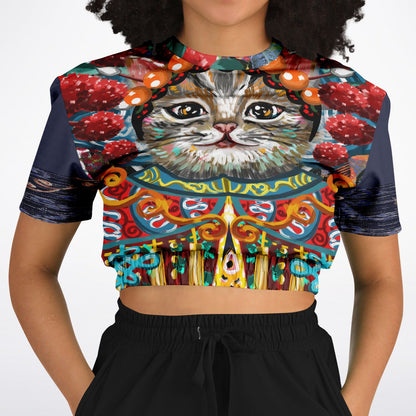 Empress Kanako Eco-Poly Short Sleeve Cropped Pullover