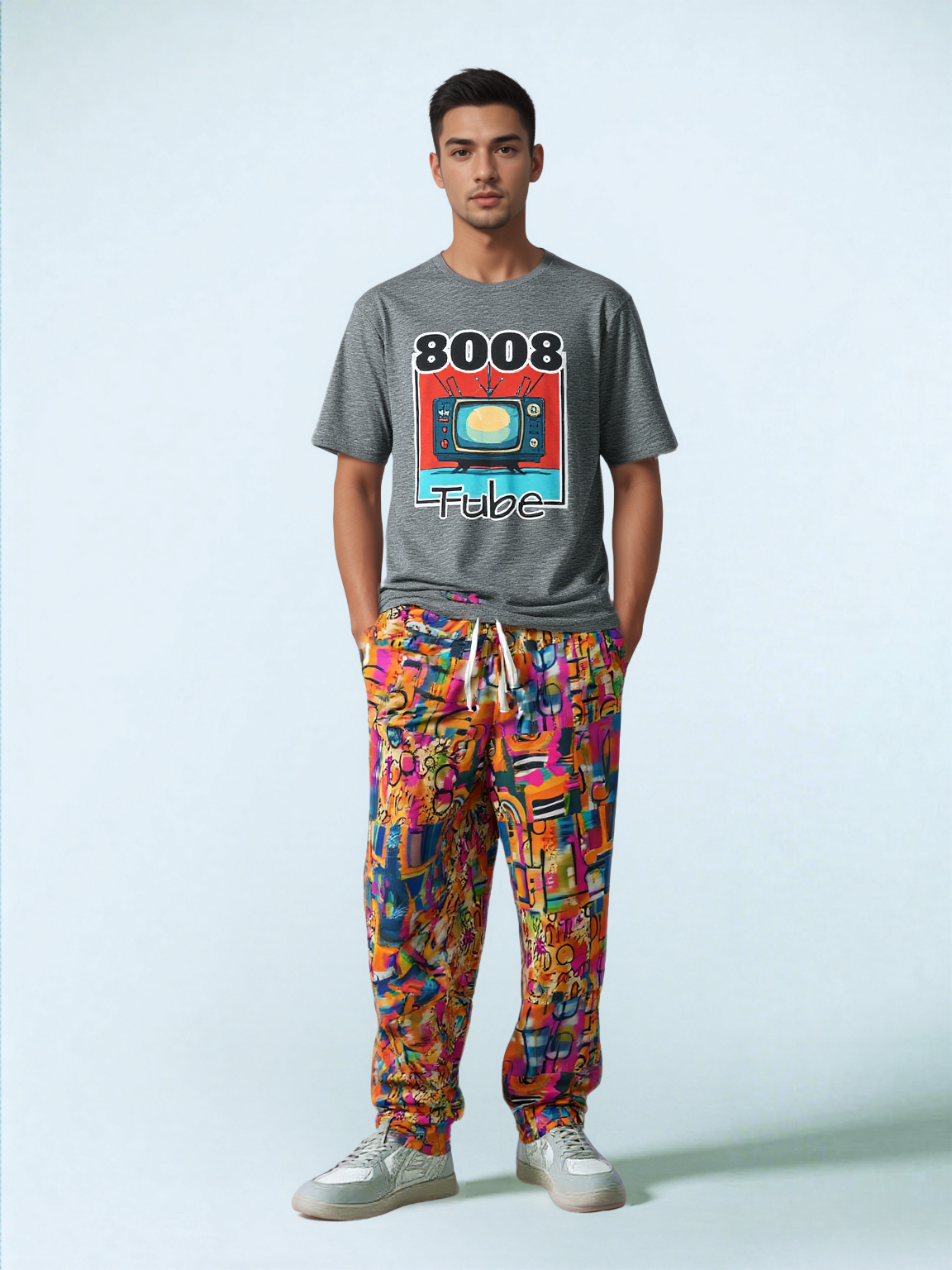 You Got Me Abstract Leopard Graffiti Eco-Poly Unisex Joggers