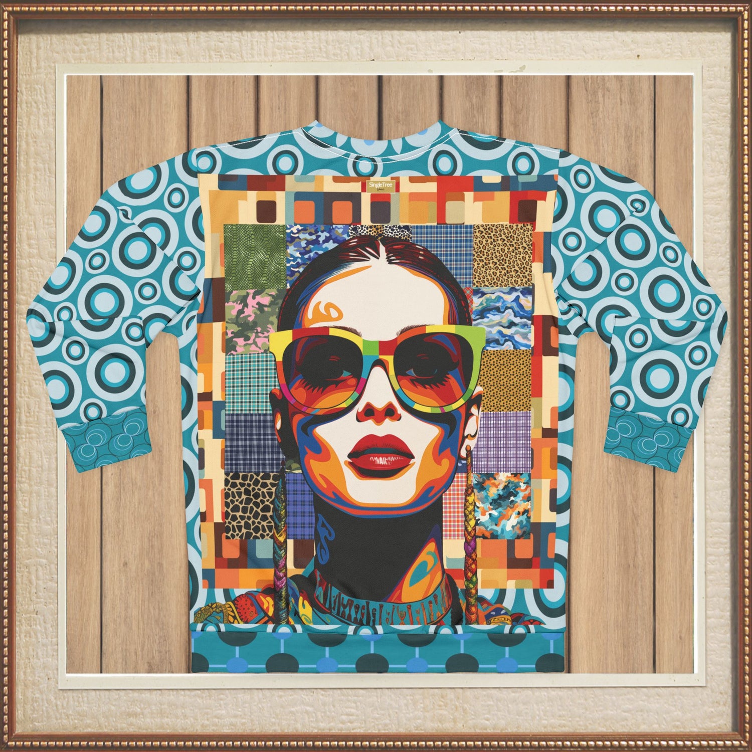 Popstar in Patchwork Fantasy Unisex Sweatshirt (Gold Label)