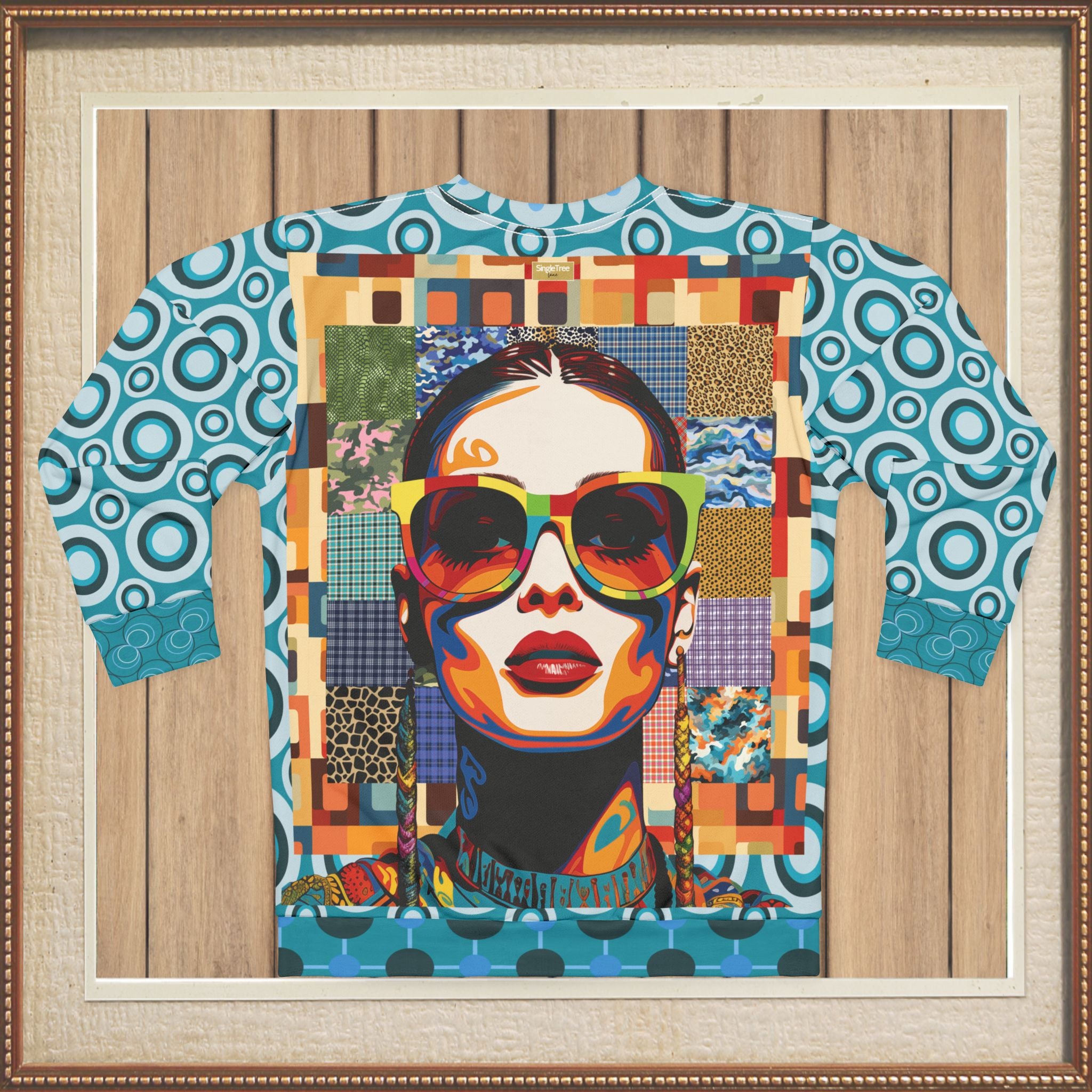 Popstar in Patchwork Fantasy Unisex Sweatshirt (Gold Label)