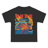 Black t-shirt with colorful &