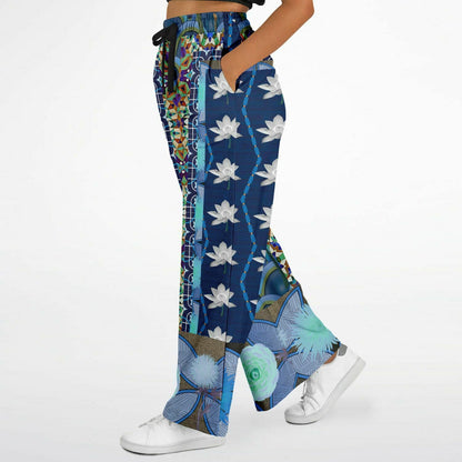 Dahlia Lama Lotus Flower Eco-Poly Wide Leg Pants