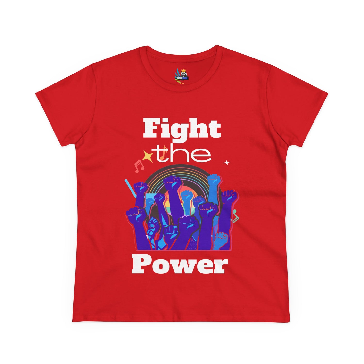 T-Shirt - Fight the Power Hands Raised High Graphic Women&