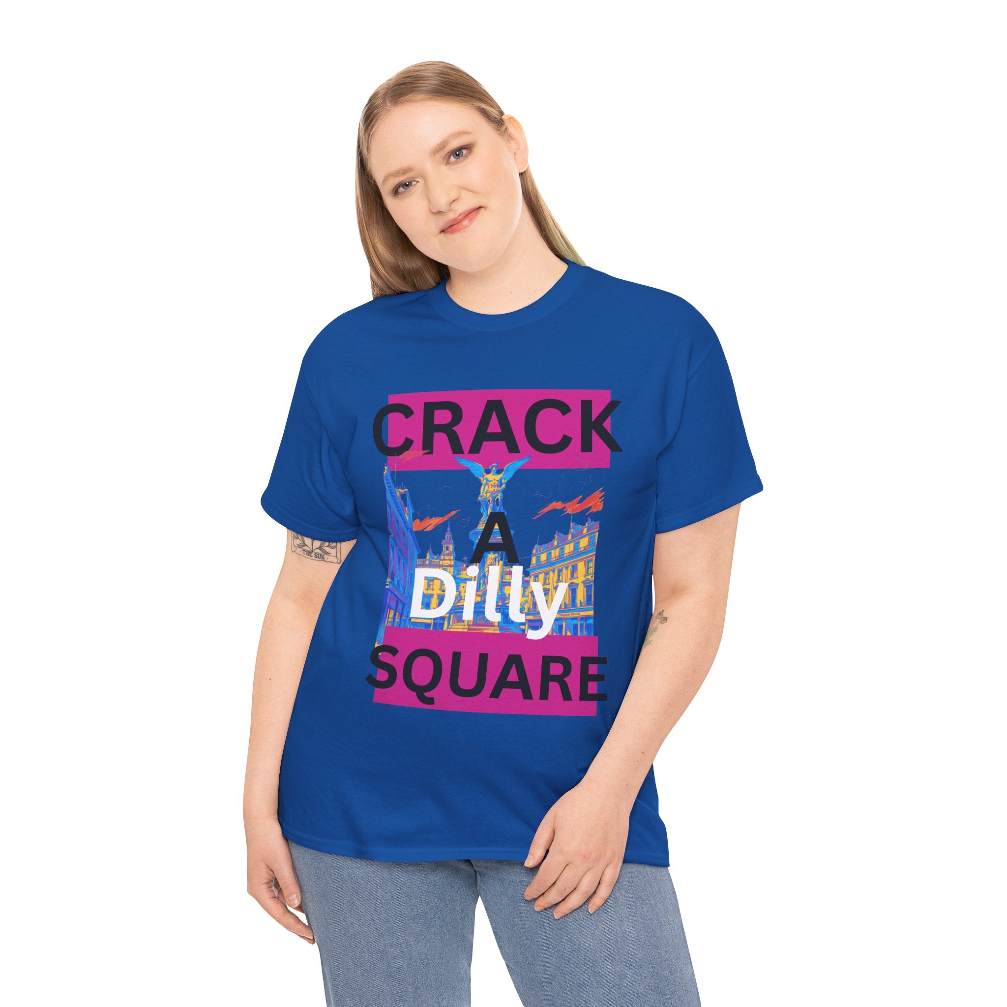 Crack-a-Dilly Square London United Kingdom Funny Heavyweight Tee