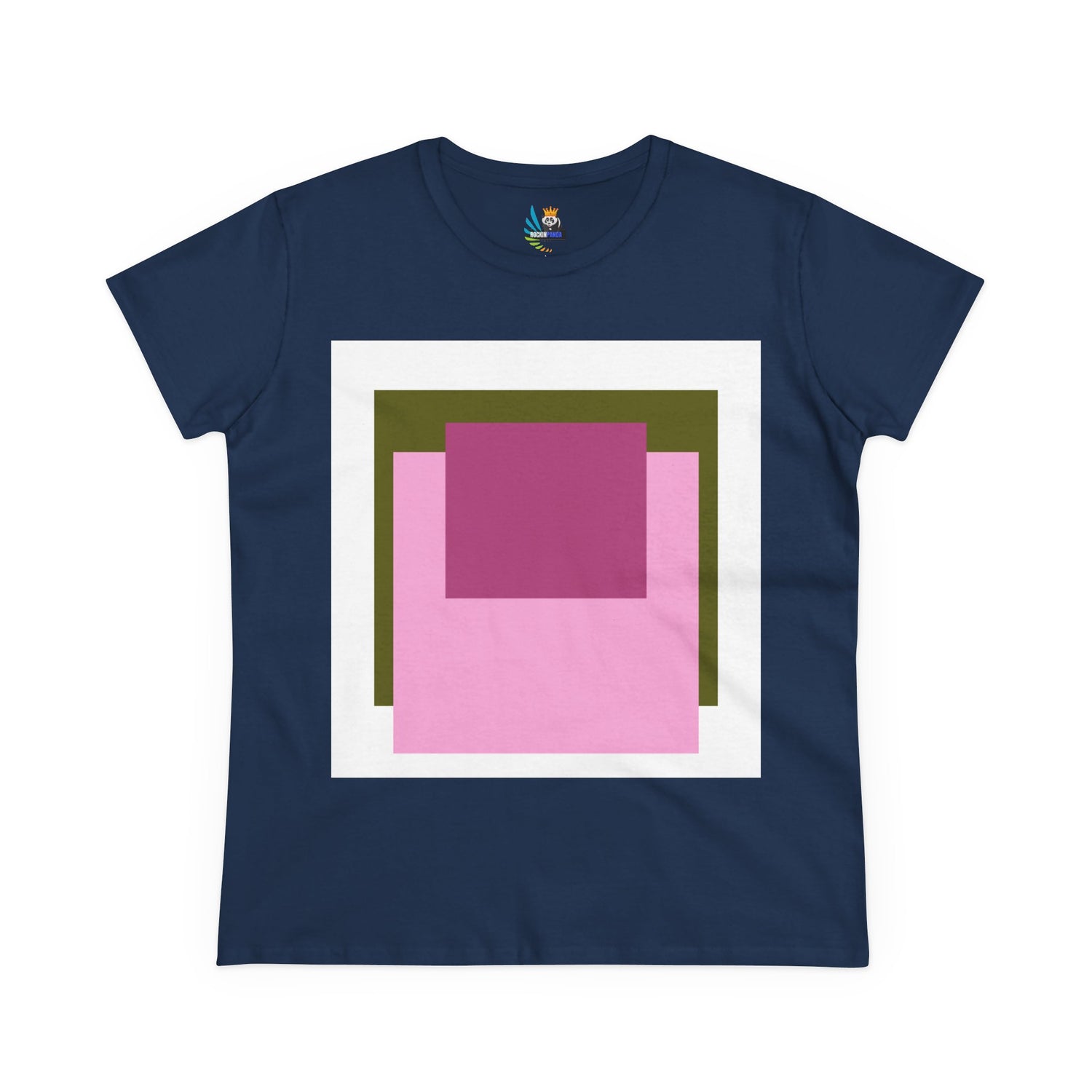 T-Shirt - Pink Rose Granny Quadruple Square Women&