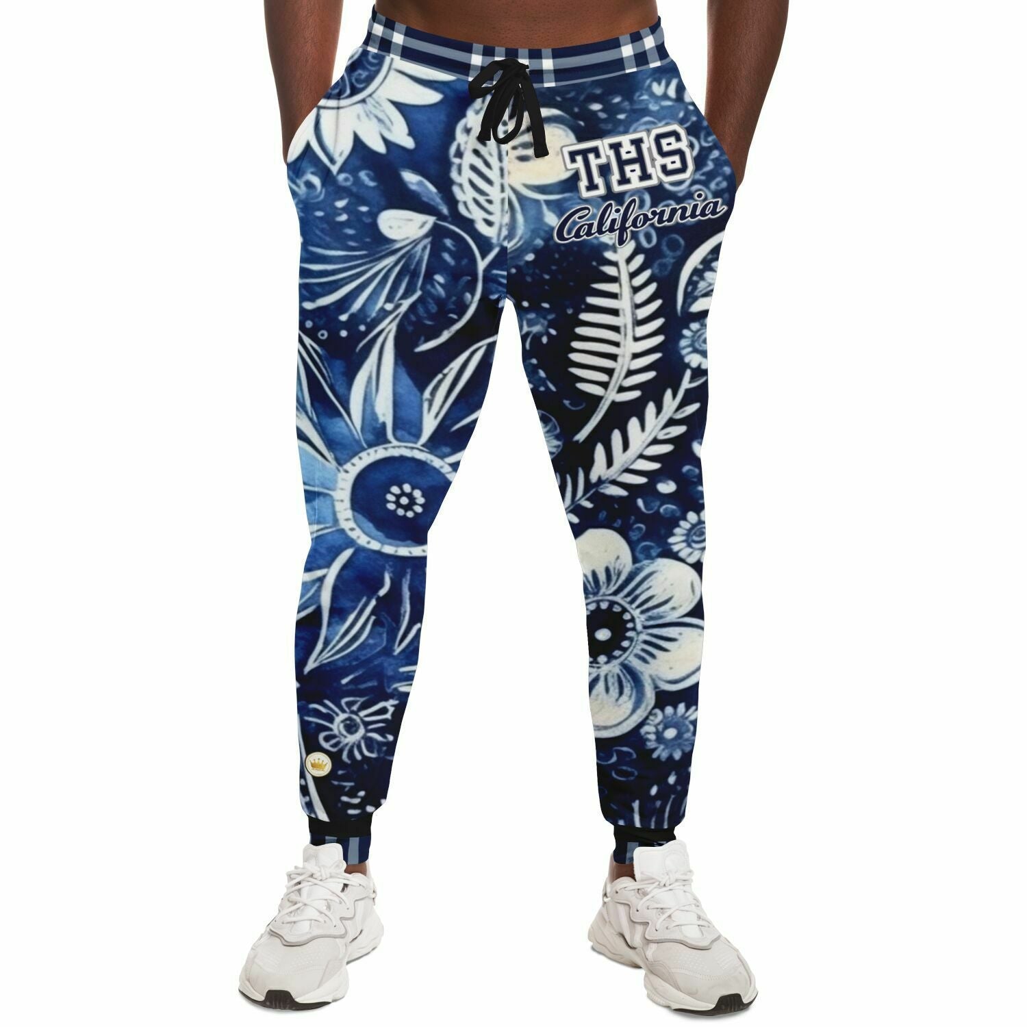 Blue Floral Rhapsody Eco-Poly Unisex Joggers