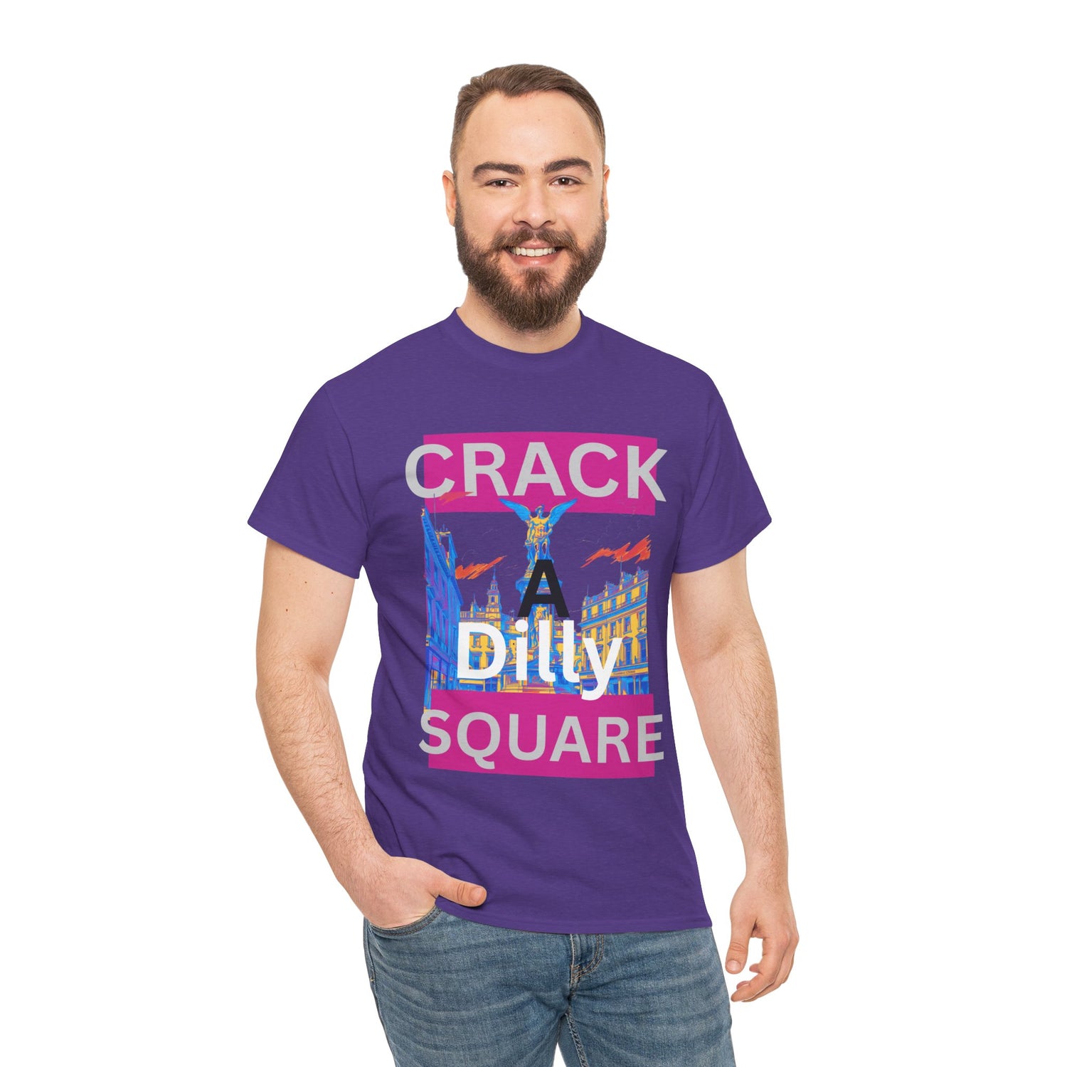 Crack-a-Dilly Square London United Kingdom Funny Heavyweight Tee