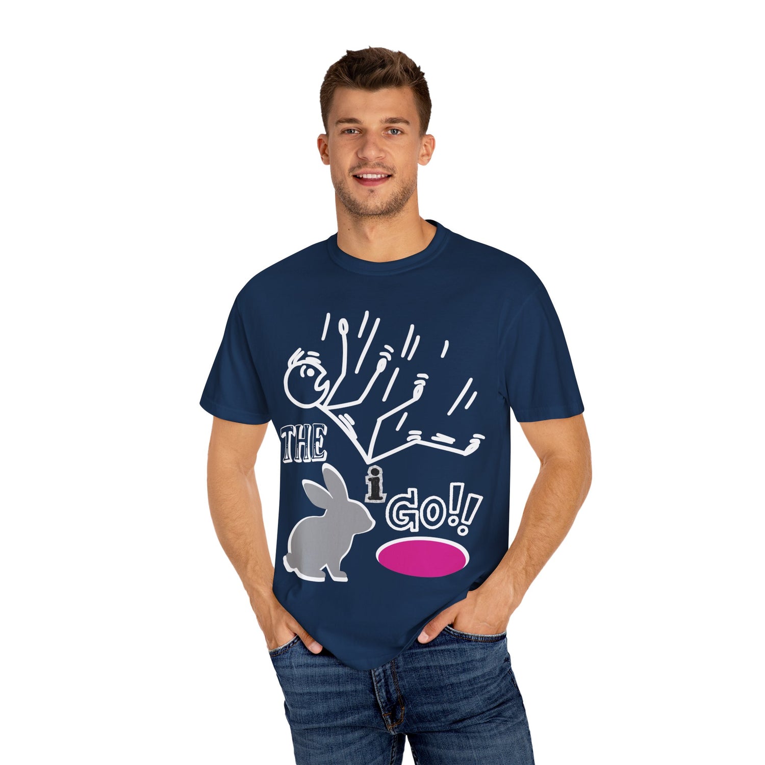Down the Rabbit Hole I Go!!!! Unisex Garment-Dyed T-shirt