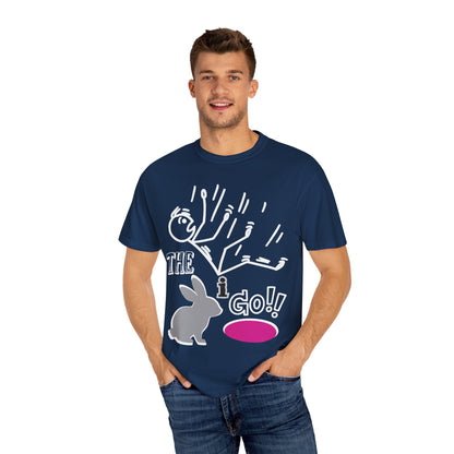 Down the Rabbit Hole I Go!!!! Unisex Garment-Dyed T-shirt