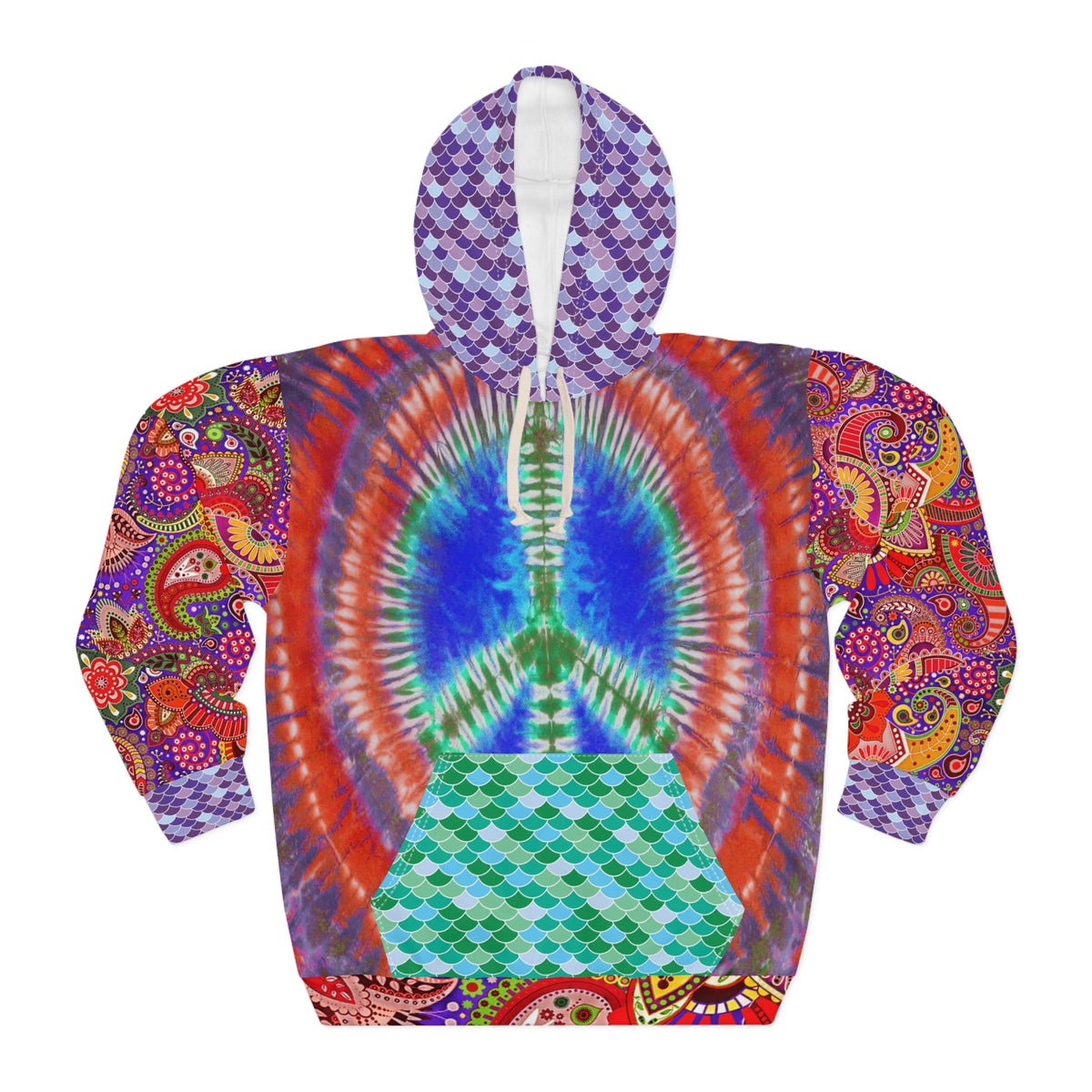Peace of Ojai Tie-Dye Unisex Pullover Hoodie (Gold Label)