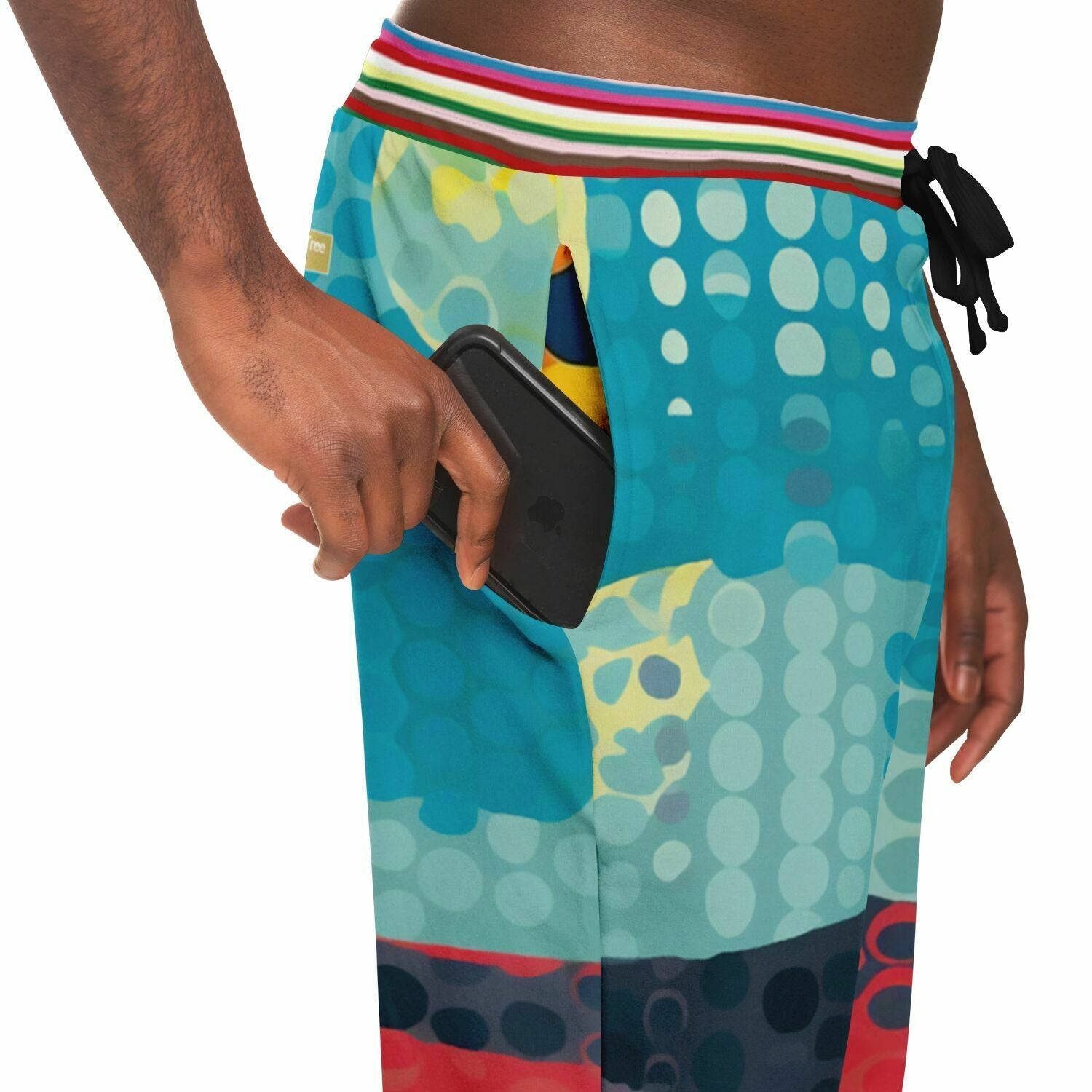 Blue Currents Abstract Wave Eco-Poly Unisex Joggers