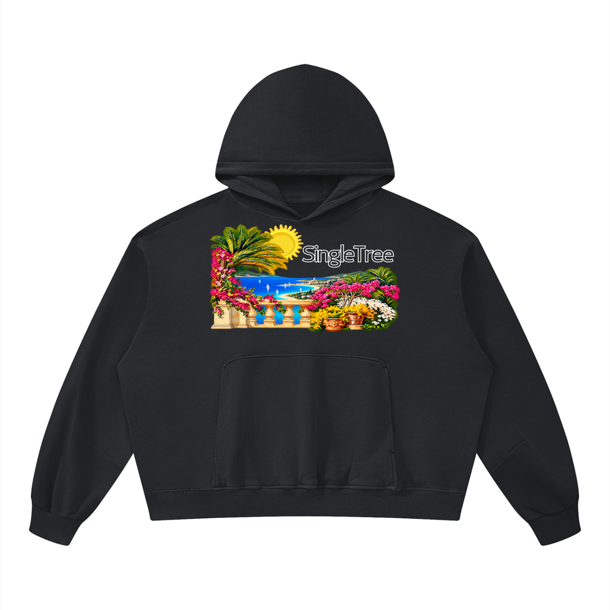 Vacances en Provence Unisex Boxy Vintage Washed Hoodie