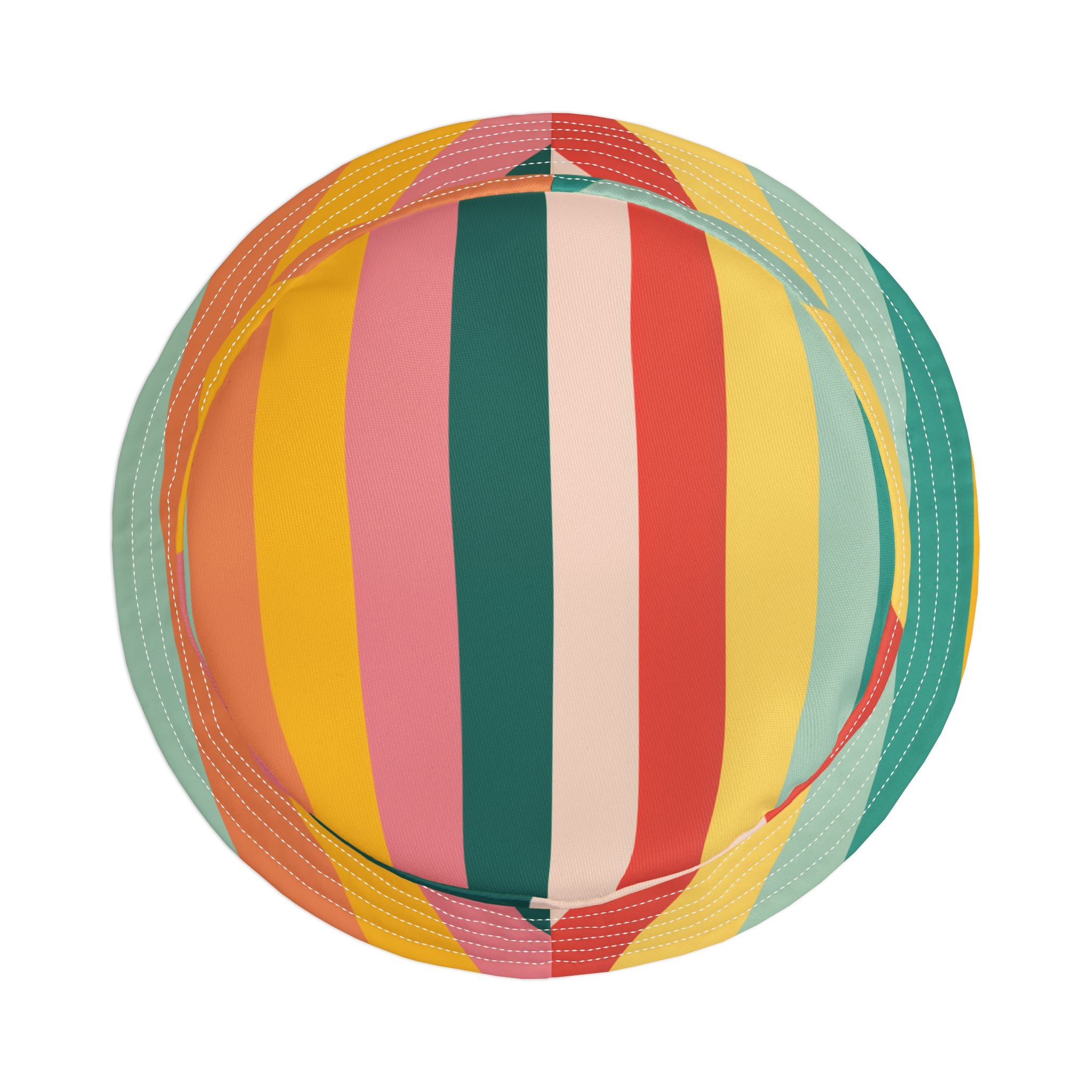 Sun Worshipper in Pastel Stripe Vibrant Bucket Hat