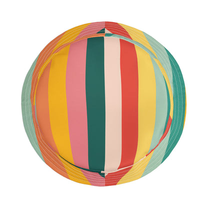 Sun Worshipper in Pastel Stripe Vibrant Bucket Hat